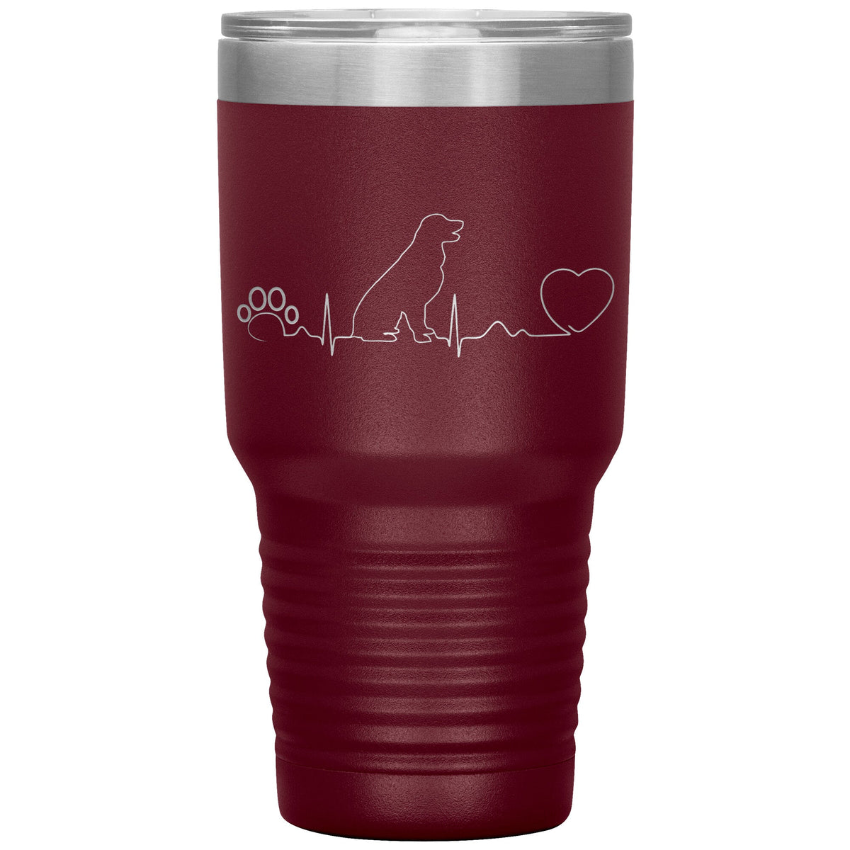 Dog heartbeat Vacuum Tumbler 30 oz-Tumblers-I love Veterinary