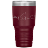 Dog heartbeat Vacuum Tumbler 30 oz-Tumblers-I love Veterinary
