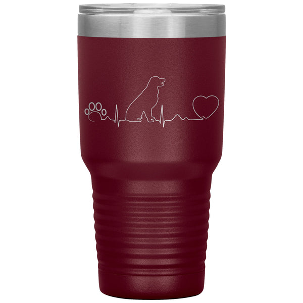 Dog heartbeat Vacuum Tumbler 30 oz-Tumblers-I love Veterinary