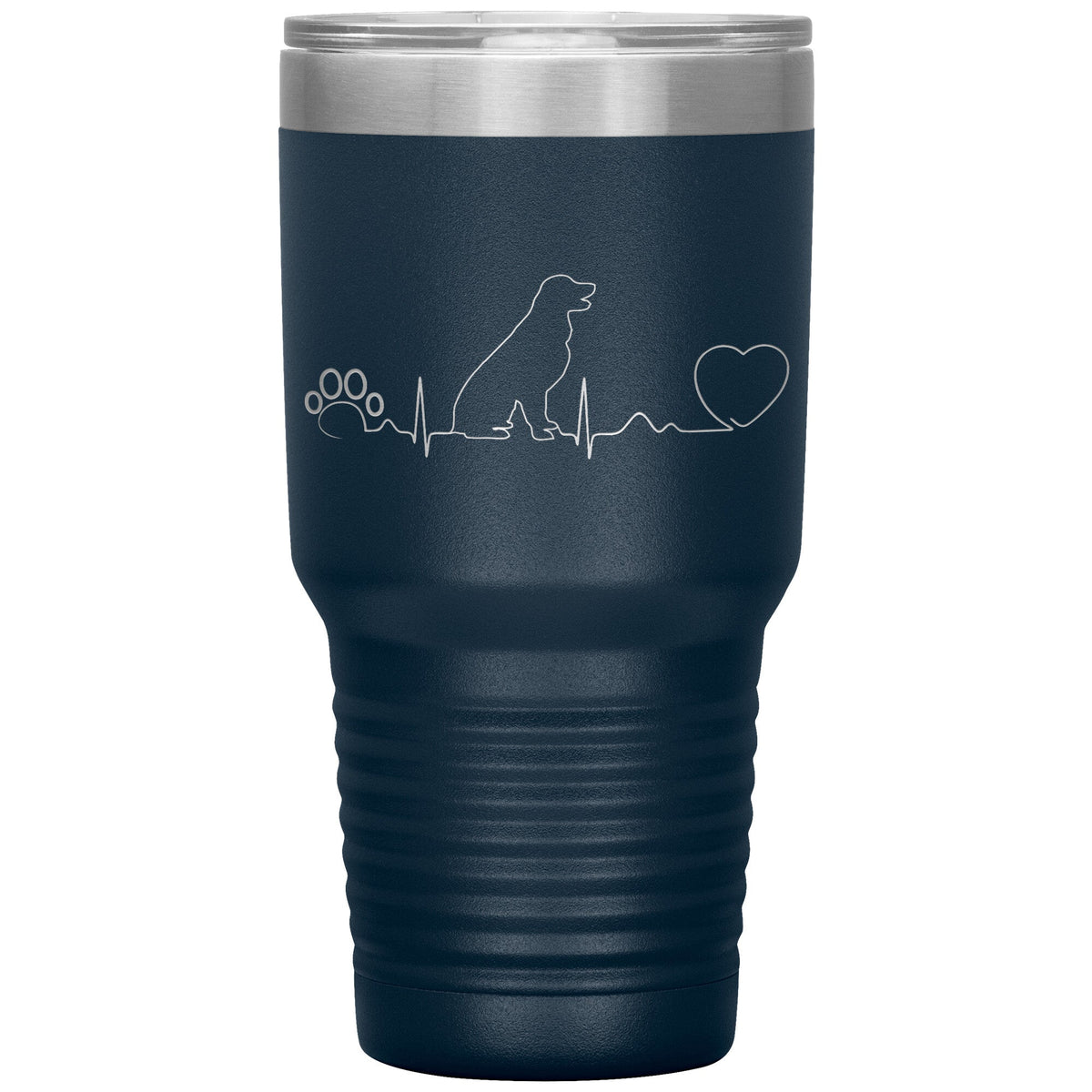 Dog heartbeat Vacuum Tumbler 30 oz-Tumblers-I love Veterinary