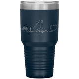 Dog heartbeat Vacuum Tumbler 30 oz-Tumblers-I love Veterinary
