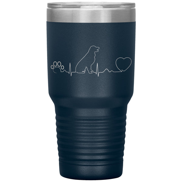 Dog heartbeat Vacuum Tumbler 30 oz-Tumblers-I love Veterinary