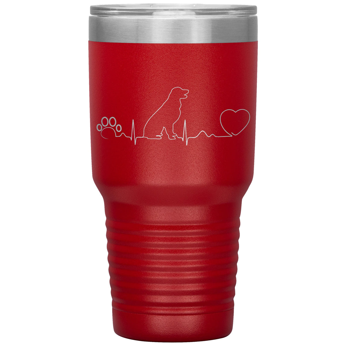 Dog heartbeat Vacuum Tumbler 30 oz-Tumblers-I love Veterinary