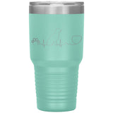 Dog heartbeat Vacuum Tumbler 30 oz-Tumblers-I love Veterinary