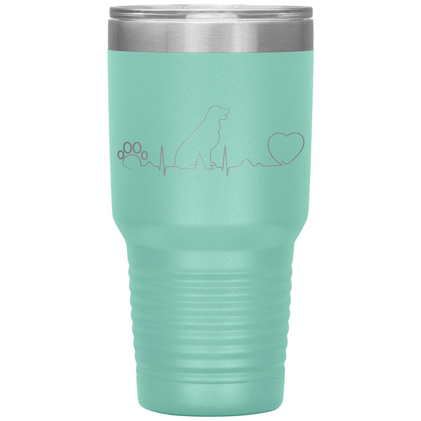 Dog heartbeat Vacuum Tumbler 30 oz-Tumblers-I love Veterinary
