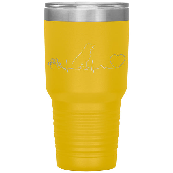 Dog heartbeat Vacuum Tumbler 30 oz-Tumblers-I love Veterinary