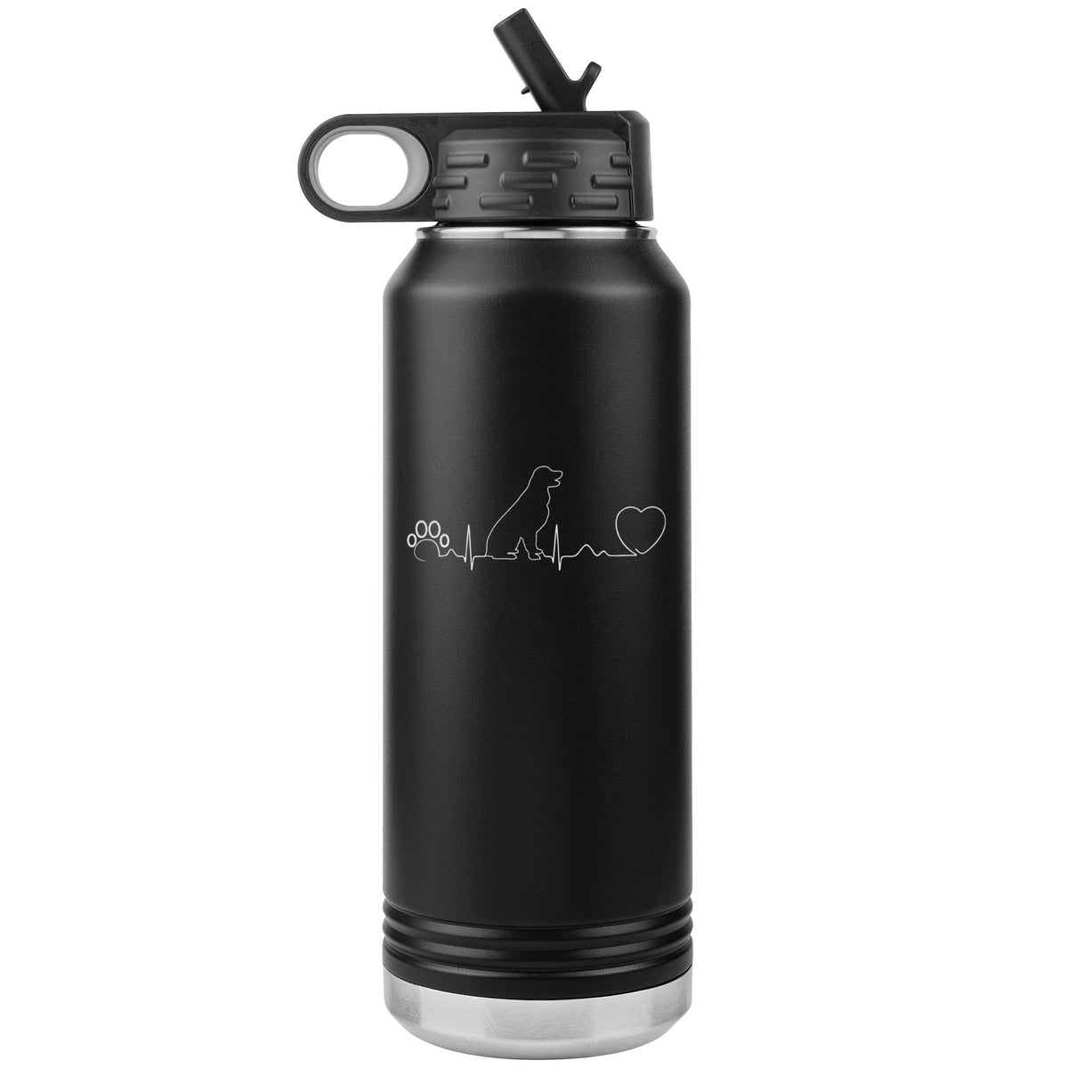 Dog heartbeat Water Bottle Tumbler 32 oz-Water Bottle Tumbler-I love Veterinary