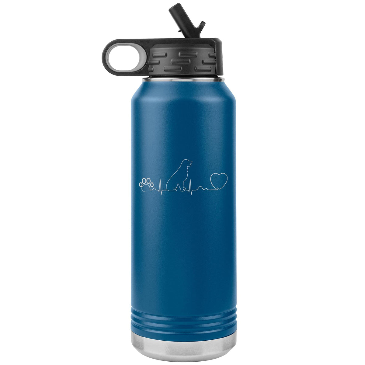 Dog heartbeat Water Bottle Tumbler 32 oz-Water Bottle Tumbler-I love Veterinary