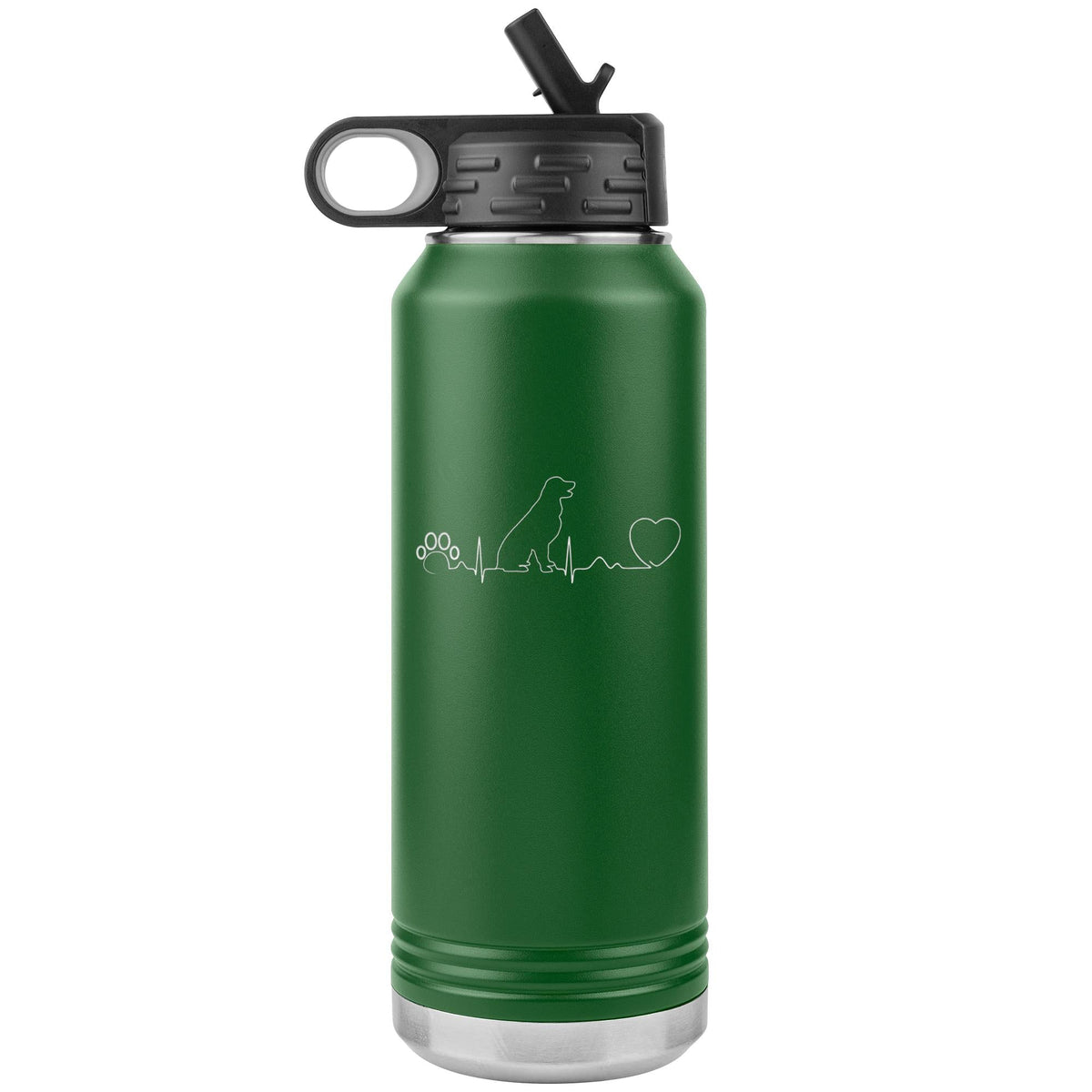 Dog heartbeat Water Bottle Tumbler 32 oz-Water Bottle Tumbler-I love Veterinary