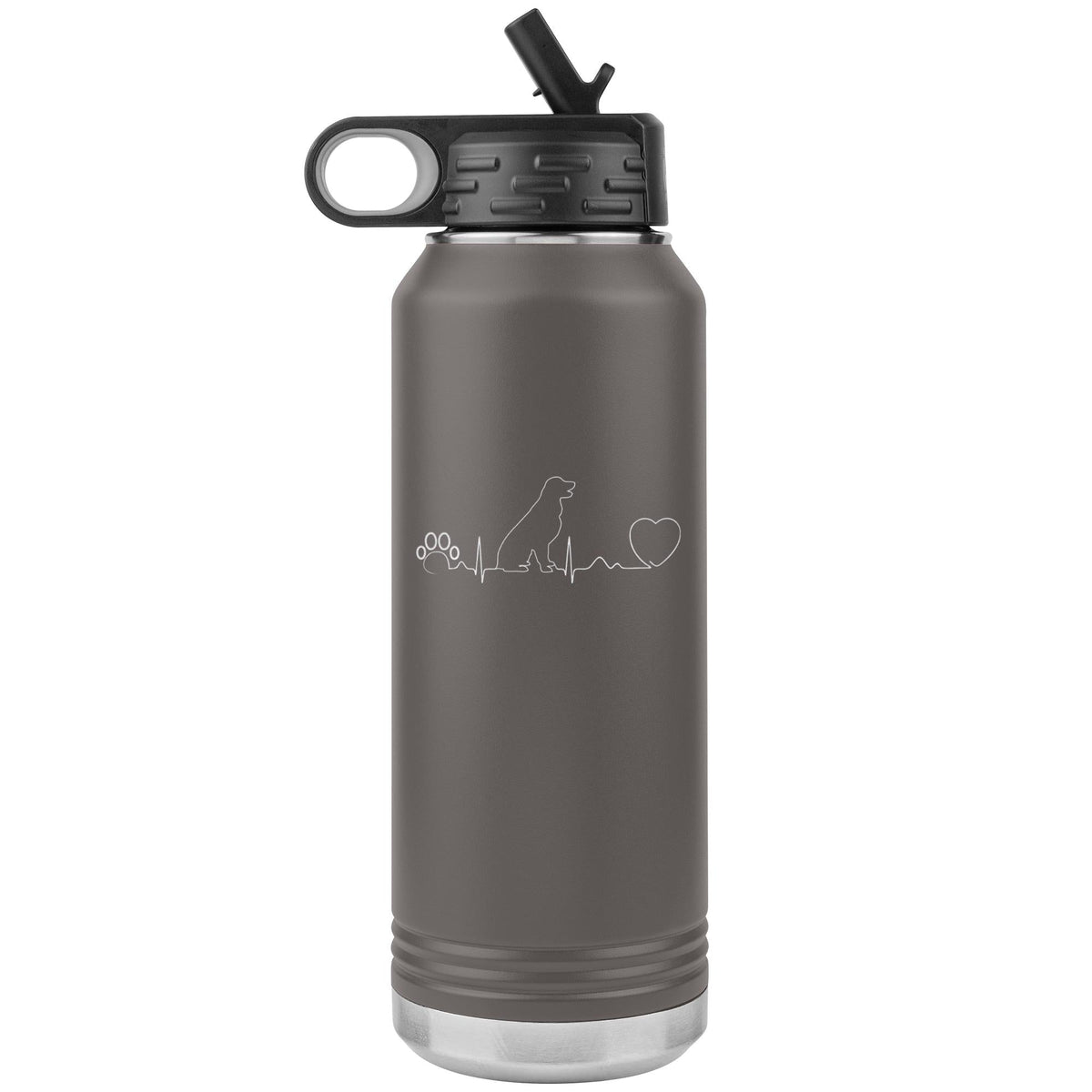 Dog heartbeat Water Bottle Tumbler 32 oz-Water Bottle Tumbler-I love Veterinary