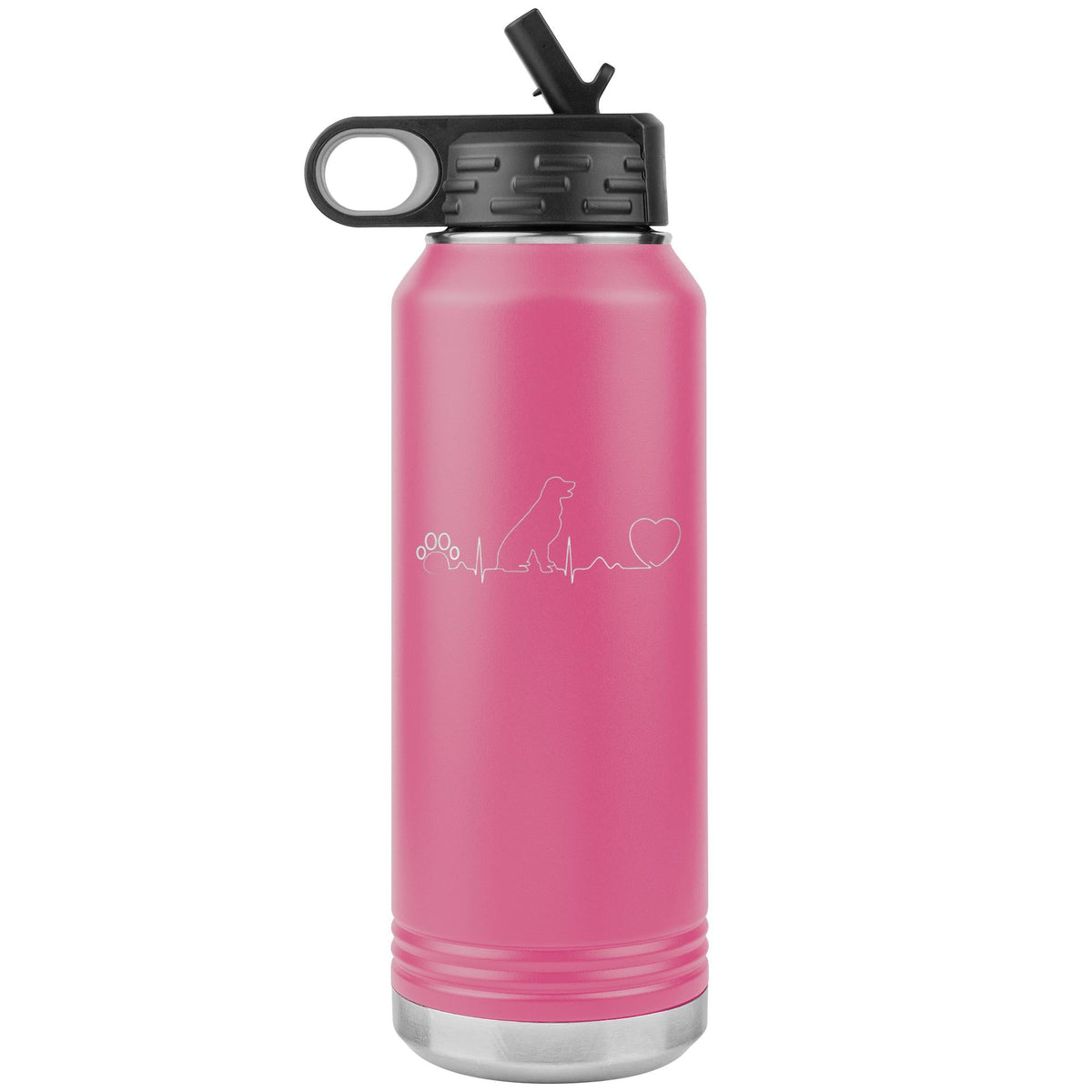 Dog heartbeat Water Bottle Tumbler 32 oz-Water Bottle Tumbler-I love Veterinary