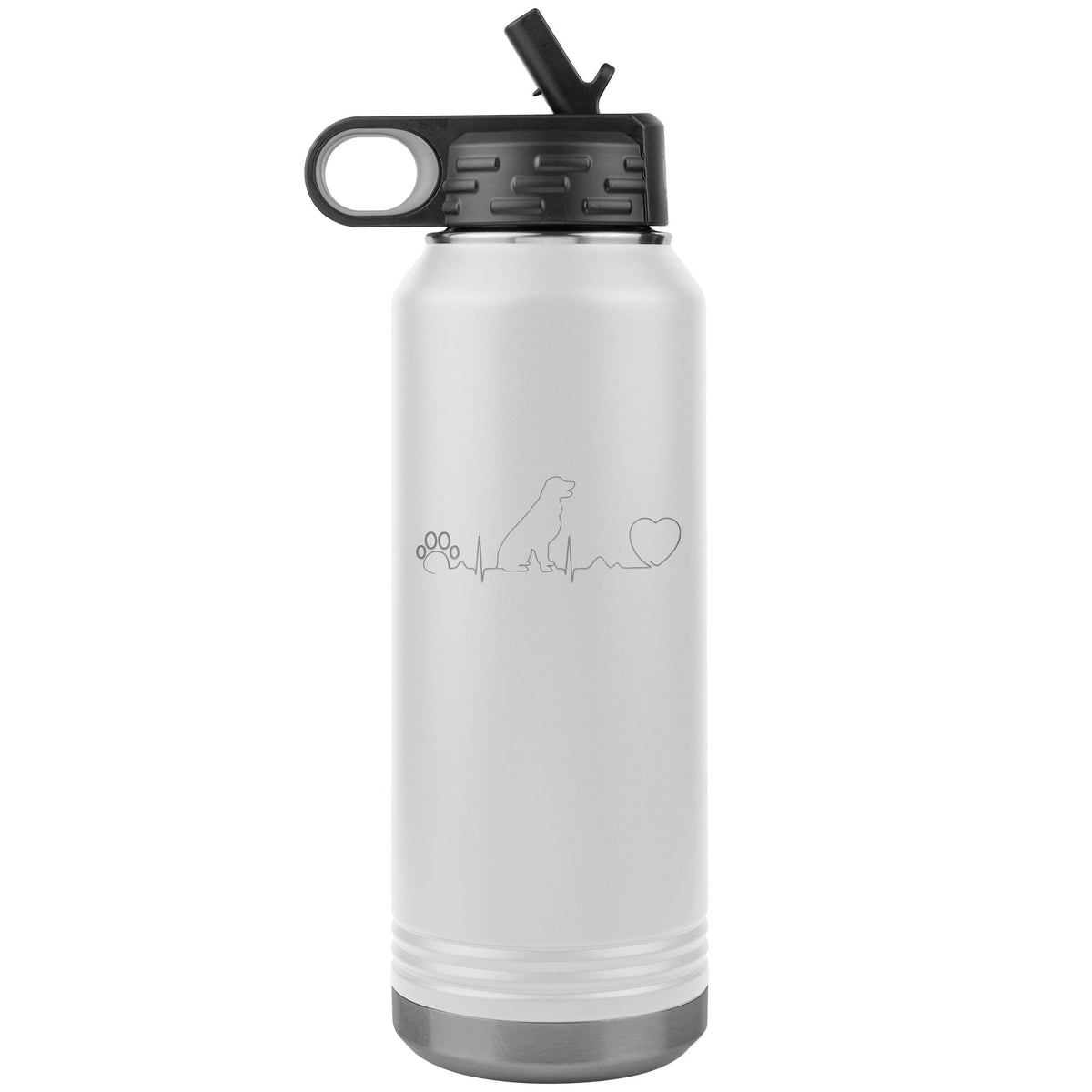 Dog heartbeat Water Bottle Tumbler 32 oz-Water Bottle Tumbler-I love Veterinary