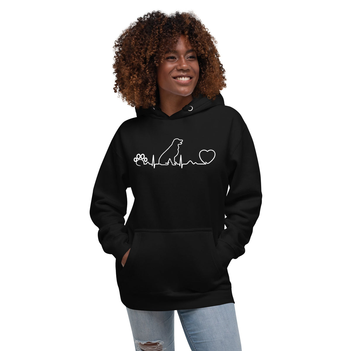 Dog heartbeat Unisex Premium Hoodie-Premium Unisex Hoodie-I love Veterinary