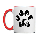 Dog Pawprint Contrast Coffee Mug-Contrast Coffee Mug | BestSub B11TAA-I love Veterinary