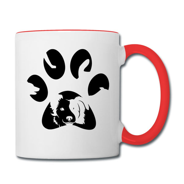Dog Pawprint Contrast Coffee Mug-Contrast Coffee Mug | BestSub B11TAA-I love Veterinary