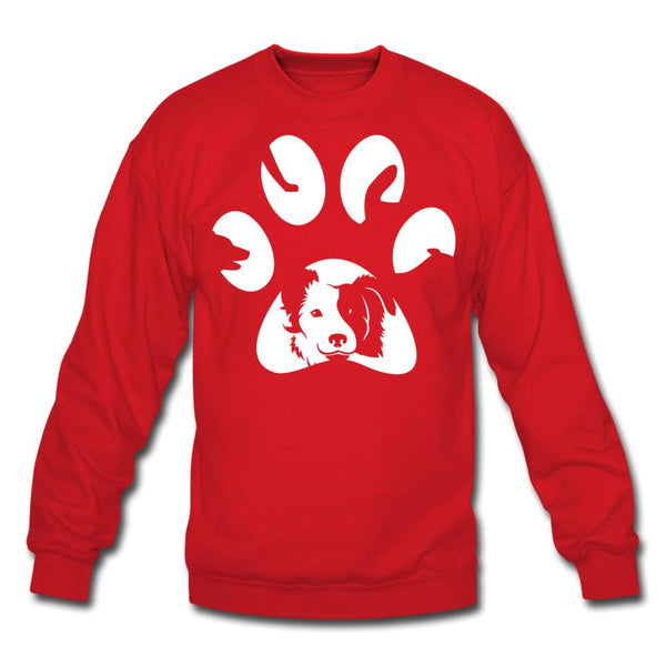 Dog Pawprint Crewneck Sweatshirt-Unisex Crewneck Sweatshirt | Gildan 18000-I love Veterinary
