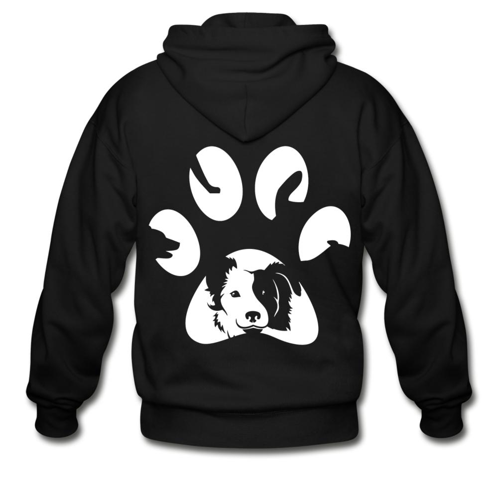 Paw print zip up hot sale hoodie