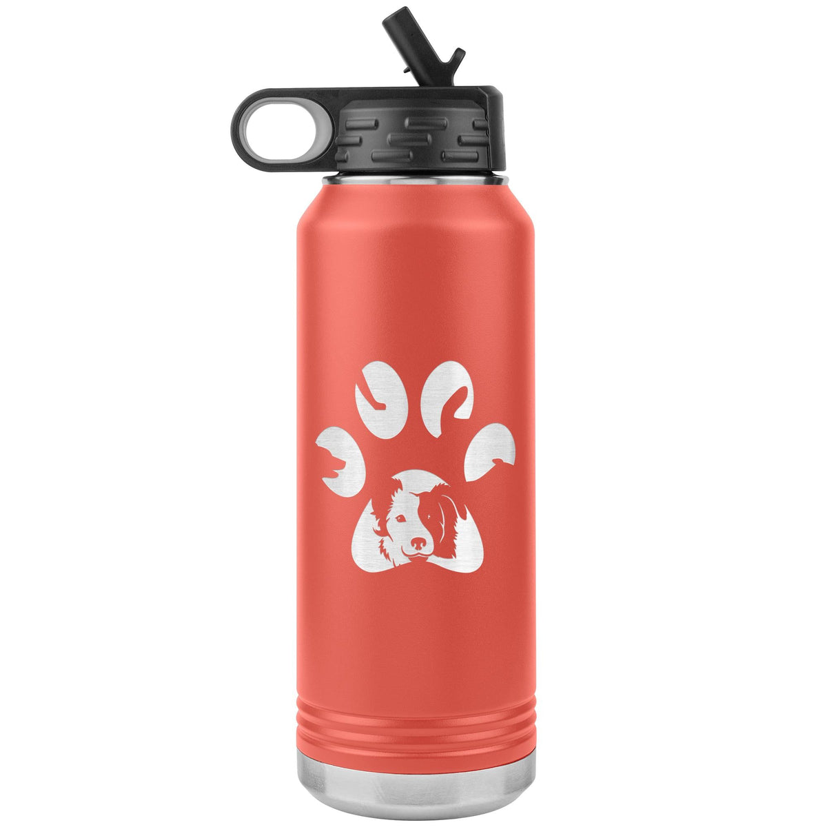 Dog Pawprint Water Bottle Tumbler 32 oz-Water Bottle Tumbler-I love Veterinary