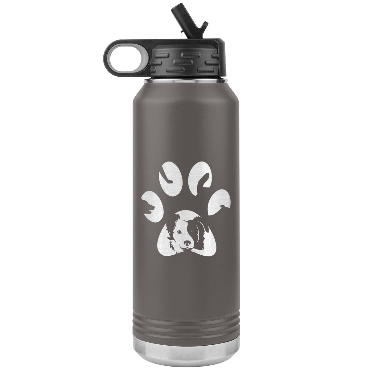 Dog Pawprint Water Bottle Tumbler 32 oz-Water Bottle Tumbler-I love Veterinary