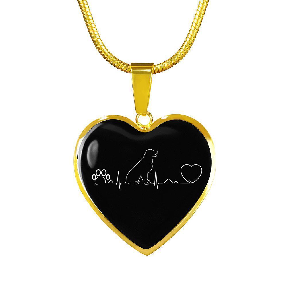 Dog Veterinarian Jewelry Gift Luxury Heart Necklace - Dog heartbeat-Necklace-I love Veterinary