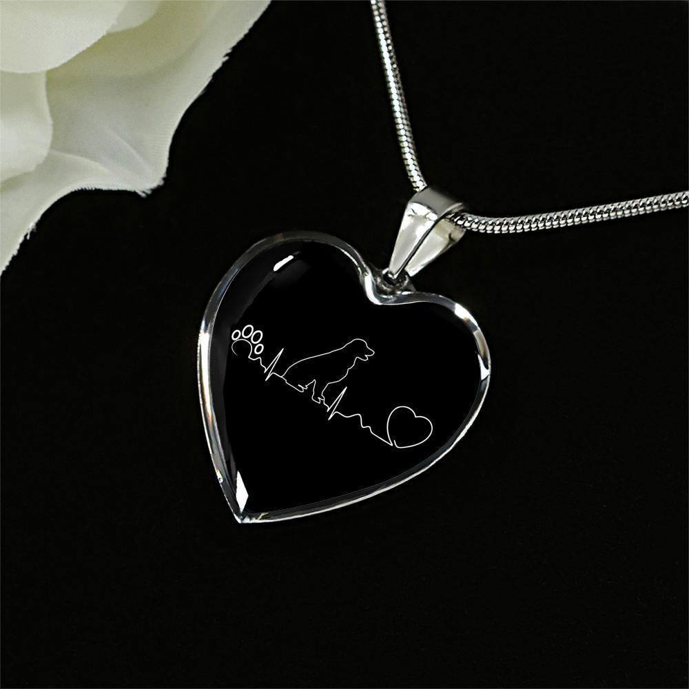 Dog Veterinarian Jewelry Gift Luxury Heart Necklace - Dog heartbeat-Necklace-I love Veterinary