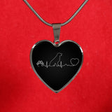 Dog Veterinarian Jewelry Gift Luxury Heart Necklace - Dog heartbeat-Necklace-I love Veterinary