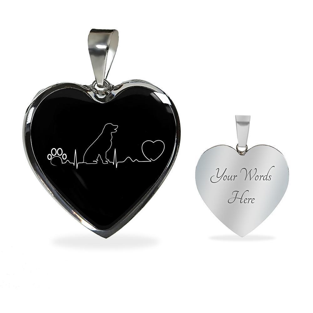 Dog Veterinarian Jewelry Gift Luxury Heart Necklace - Dog heartbeat-Necklace-I love Veterinary