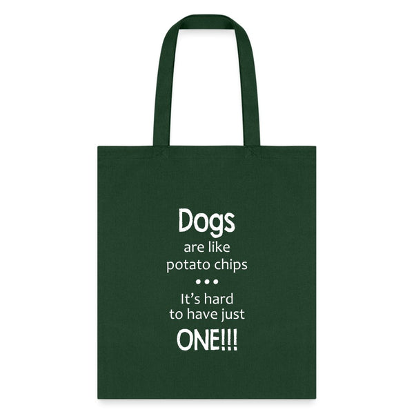 Dogs are like potato chips Tote Bag-Tote Bag | Q-Tees Q800-I love Veterinary