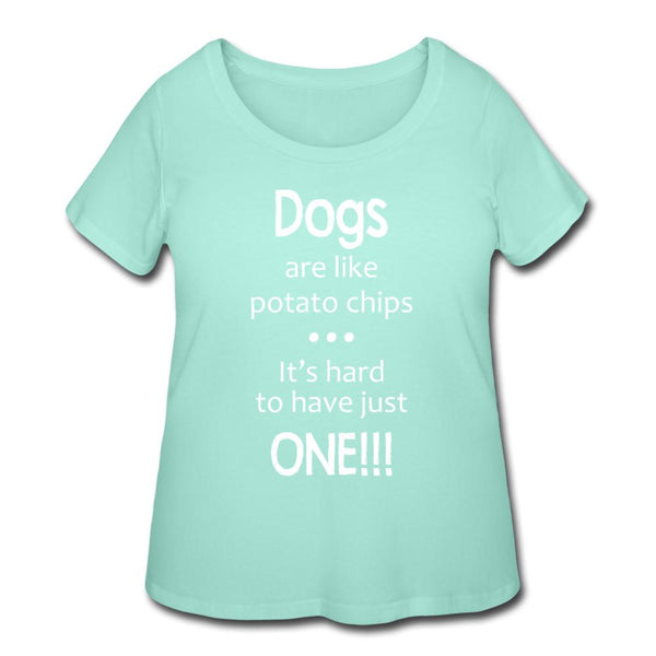 Dogs are like potato chips Women's Curvy T-shirt-Women’s Curvy T-Shirt | LAT 3804-I love Veterinary