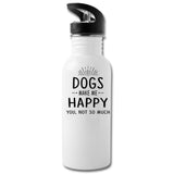 Dogs make me happy 20oz Water Bottle-Water Bottle | BestSub BLH1-2-I love Veterinary