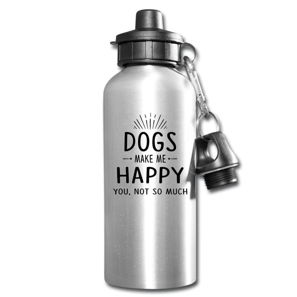 Dogs make me happy 20oz Water Bottle-Water Bottle | BestSub BLH1-2-I love Veterinary