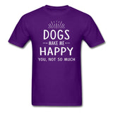 Dogs make me happy Unisex T-shirt-Unisex Classic T-Shirt | Fruit of the Loom 3930-I love Veterinary