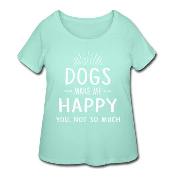 Dogs make me happy Women's Curvy T-shirt-Women’s Curvy T-Shirt | LAT 3804-I love Veterinary