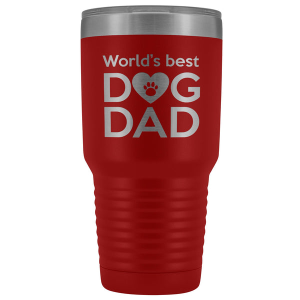 Dogs - World's best dog dad 30oz Vacuum Tumbler-Tumblers-I love Veterinary