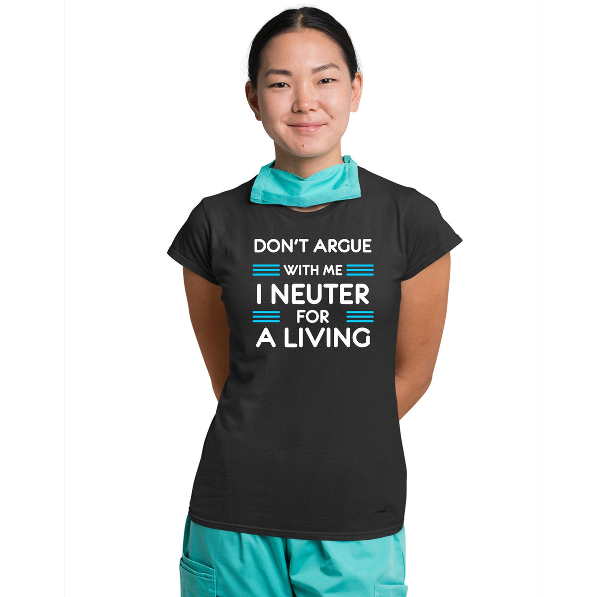 Don't argue with me I neuter for a living Gildan Ultra Cotton Ladies T-Shirt-Ultra Cotton Ladies T-Shirt | Gildan G200L-I love Veterinary