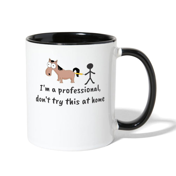 Don't try this at home Contrast Coffee Mug-Contrast Coffee Mug | BestSub B11TAA-I love Veterinary
