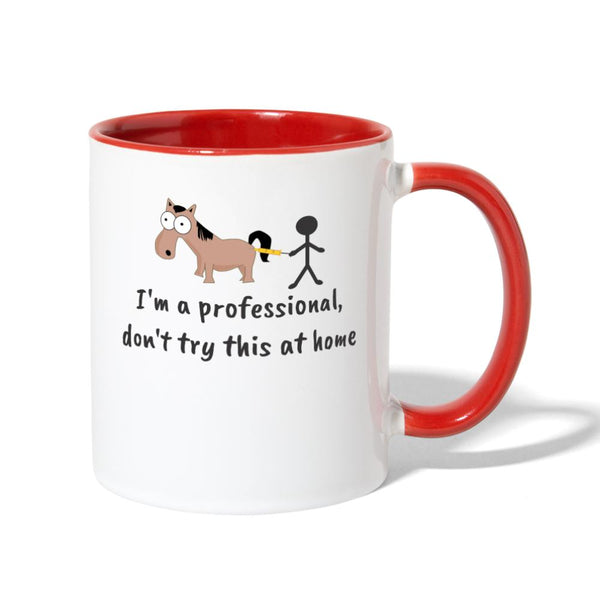 Don't try this at home Contrast Coffee Mug-Contrast Coffee Mug | BestSub B11TAA-I love Veterinary