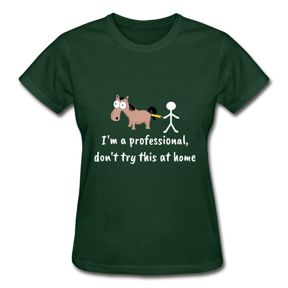 Don't try this at home Gildan Ultra Cotton Ladies T-Shirt-Ultra Cotton Ladies T-Shirt | Gildan G200L-I love Veterinary