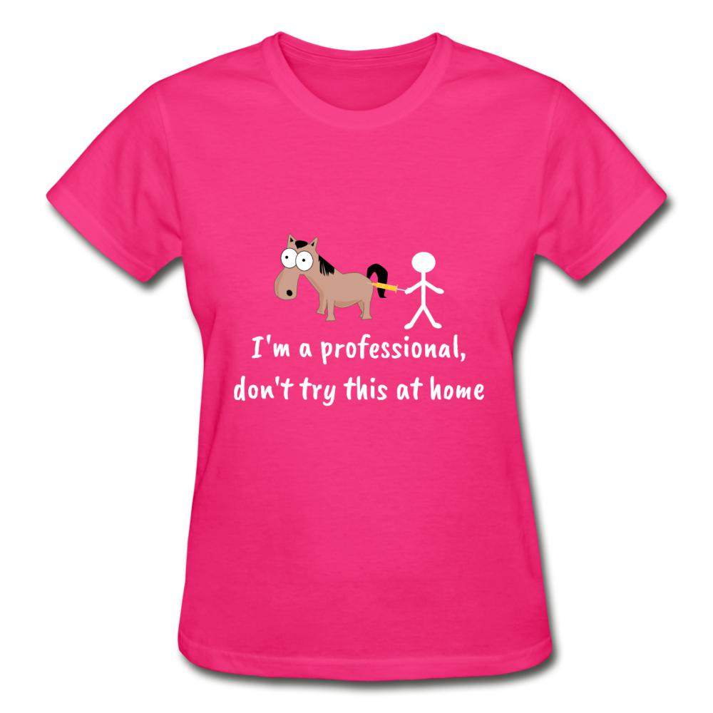 Don't try this at home Gildan Ultra Cotton Ladies T-Shirt-Ultra Cotton Ladies T-Shirt | Gildan G200L-I love Veterinary