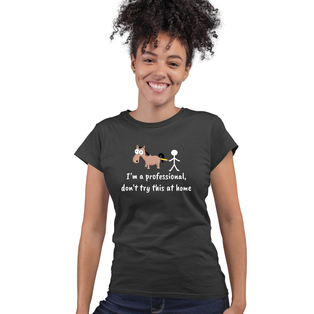 Don't try this at home Gildan Ultra Cotton Ladies T-Shirt-Ultra Cotton Ladies T-Shirt | Gildan G200L-I love Veterinary