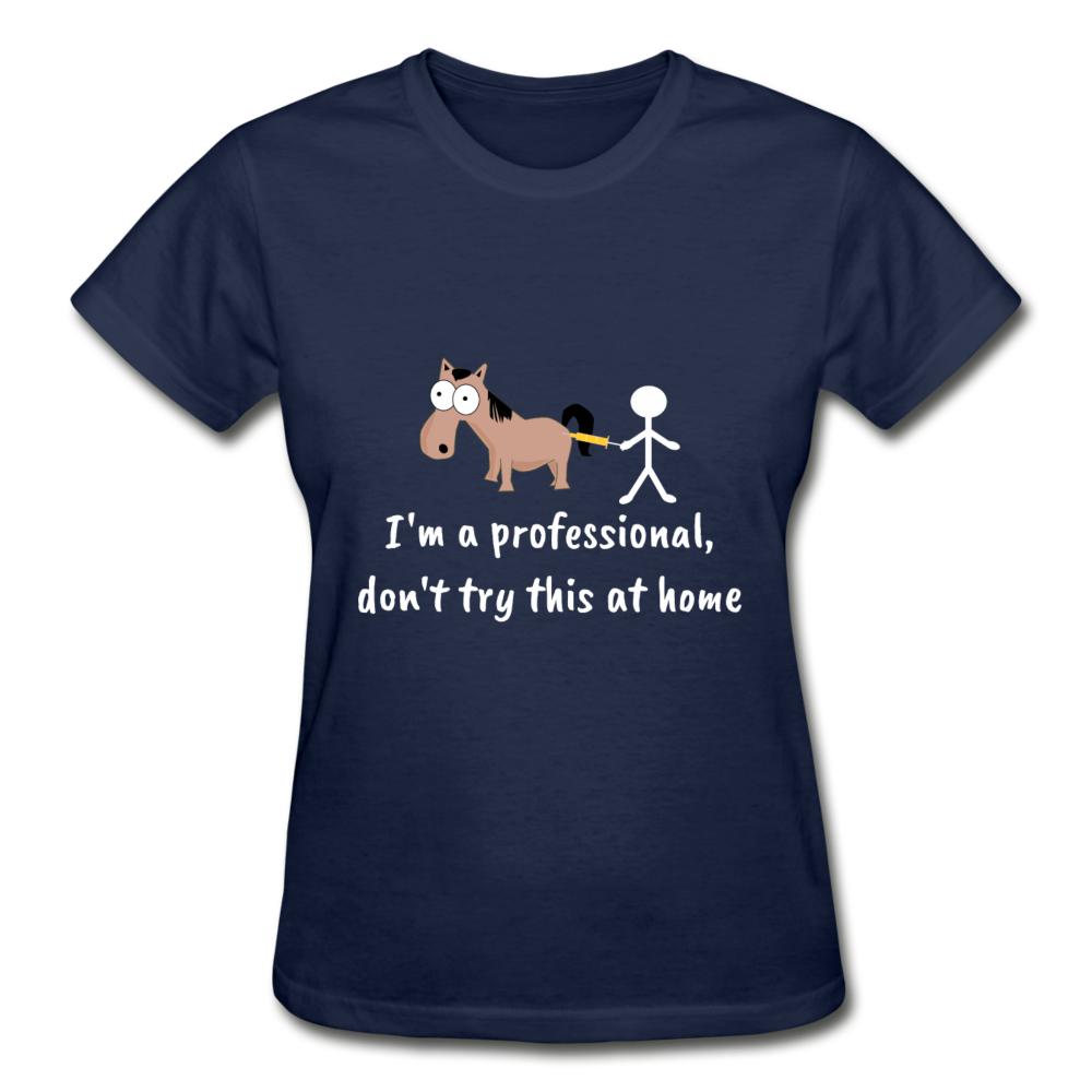 Don't try this at home Gildan Ultra Cotton Ladies T-Shirt-Ultra Cotton Ladies T-Shirt | Gildan G200L-I love Veterinary