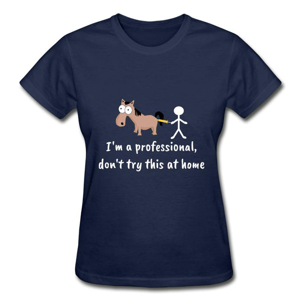 Don't try this at home Gildan Ultra Cotton Ladies T-Shirt-Ultra Cotton Ladies T-Shirt | Gildan G200L-I love Veterinary