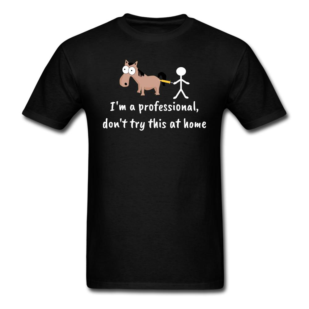 Don't try this at home Unisex T-shirt-Unisex Classic T-Shirt | Fruit of the Loom 3930-I love Veterinary