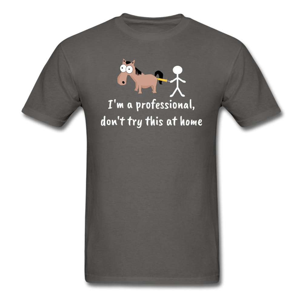 Don't try this at home Unisex T-shirt-Unisex Classic T-Shirt | Fruit of the Loom 3930-I love Veterinary