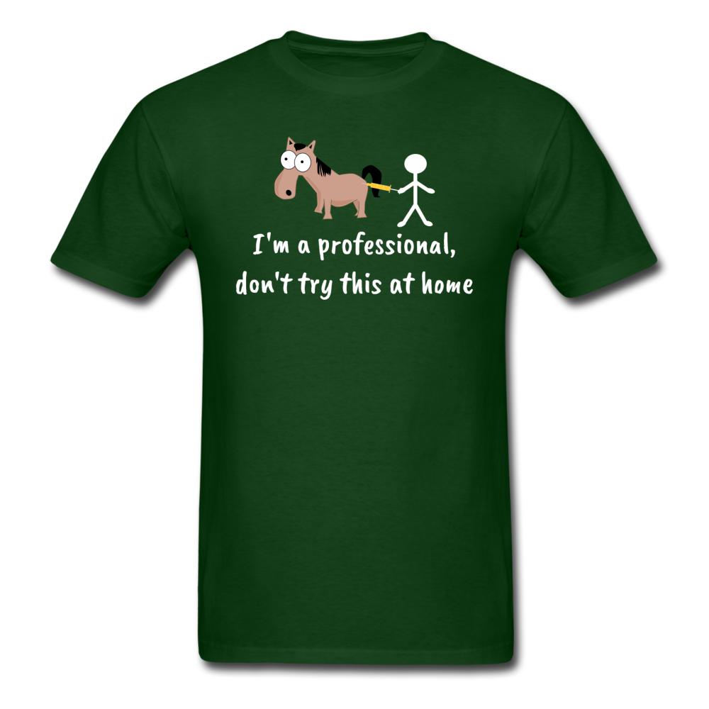 Don't try this at home Unisex T-shirt-Unisex Classic T-Shirt | Fruit of the Loom 3930-I love Veterinary