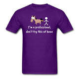 Don't try this at home Unisex T-shirt-Unisex Classic T-Shirt | Fruit of the Loom 3930-I love Veterinary