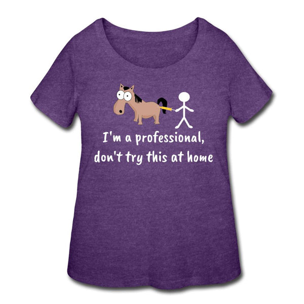 Don't try this at home Women's Curvy T-shirt-Women’s Curvy T-Shirt | LAT 3804-I love Veterinary