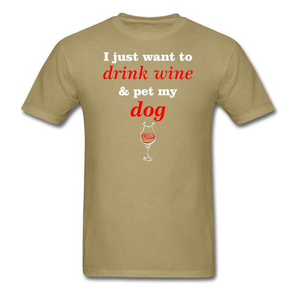 Drink wine and pet my dog Unisex T-shirt-Unisex Classic T-Shirt | Fruit of the Loom 3930-I love Veterinary