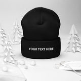 Embroidered Cuffed Beanie with your text-I love Veterinary