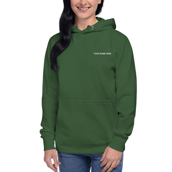 Embroidered Unisex Hoodie with your name-I love Veterinary